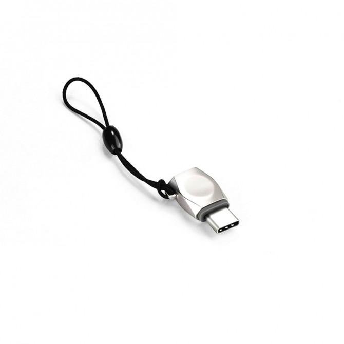 Переходник Hoco UA8 MicroUSB -> Type-C Pearl Nickel