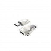 Переходник Hoco UA8 MicroUSB -> Type-C Pearl Nickel Переходник Hoco UA8 MicroUSB -> Type-C Pearl Nickel