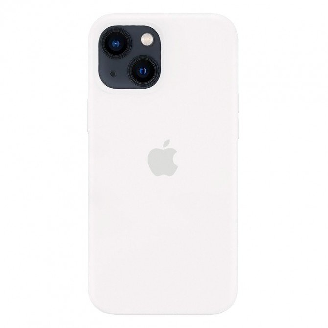 Оригинальный силиконовый чехол для iPhone 13 mini Белый FULL