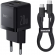 Мережевий зарядний пристрій 1USB+Type-C Baseus Fast Charger 20W EU Cluster Black + Type-C to Type-C