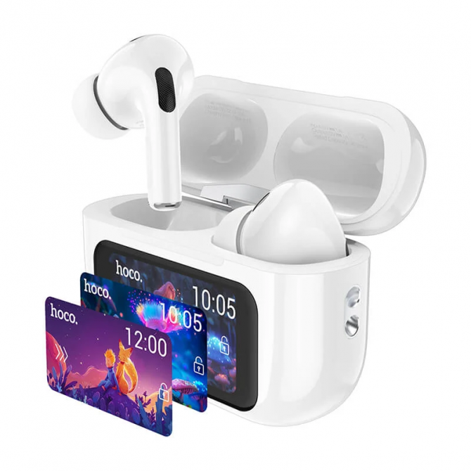 Наушники Bluetooth Headset Hoco EW72 Lite TWS with display ANC White