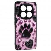 Накладка PC Fashion Mix Xiaomi Redmi Note 14 Pro 5G Pink Paws
