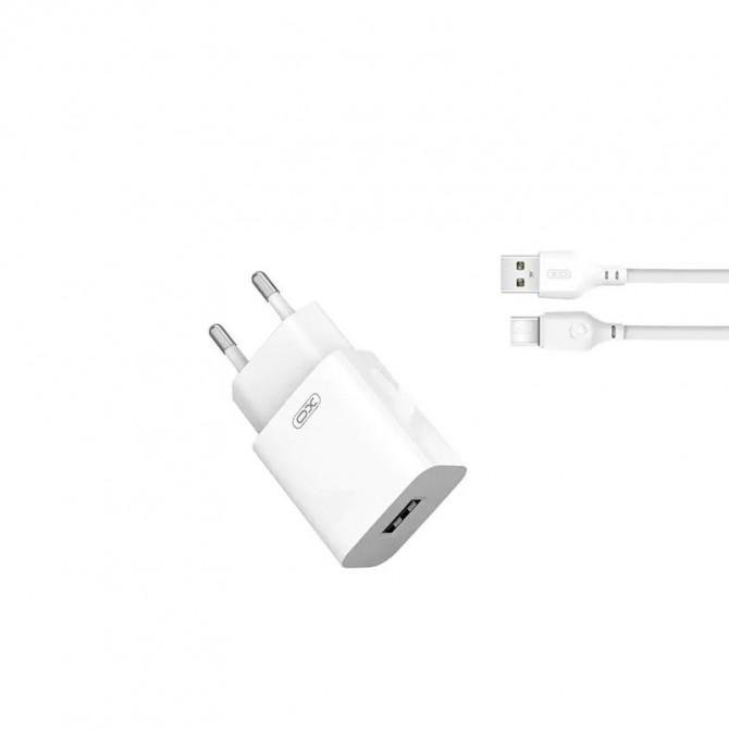 Сетевое зарядное устройство XO L99 2.4A/1USB + Type-C White-1