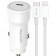 Автомобильное зарядное устройство 1Type-C Walker WCR-63 PD30W + Type-C to Lightning White