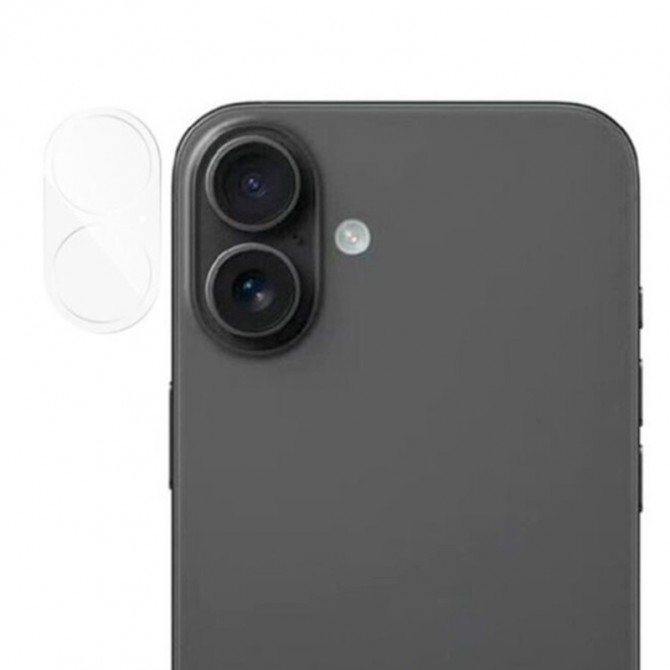 Захисне скло на камеру Full Block (тех.пак) для Apple iPhone 17 (6.3") Прозорий-1