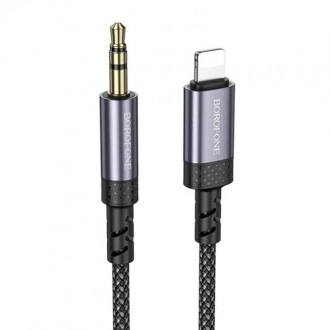 Кабель AUX Borofone BL24 3.5mm to Lightning Серый-1