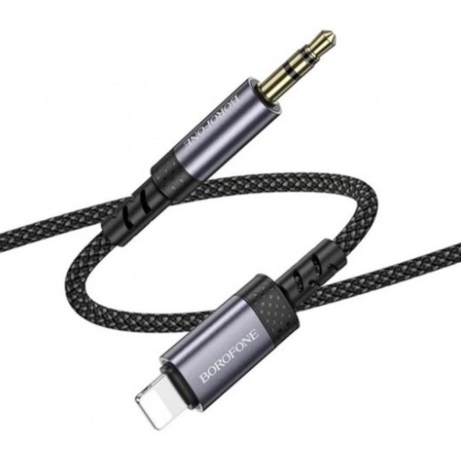 Кабель AUX Borofone BL24 3.5mm to Lightning Серый-2