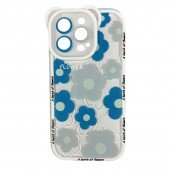 Чехол Flower Bush series for iPhone 14 Pro Max Blue/White Чехол Flower Bush series for iPhone 14 Pro Max Blue/White