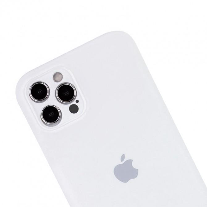 Оригинальный силиконовый чехол для iPhone 12 Pro Max Белый FULL (with camera protection)-1
