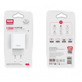 Мережевий зарядний пристрій XO L103 QC3.0 18W White