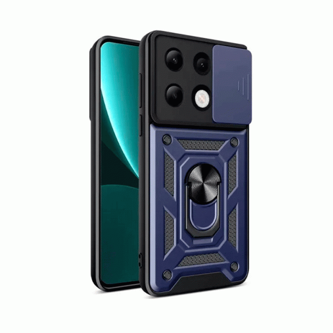 HONOR Hard Defence Series Xiaomi Redmi Note 13 Pro 4G/Poco M6 Pro Blue (with Camshield and magnet)