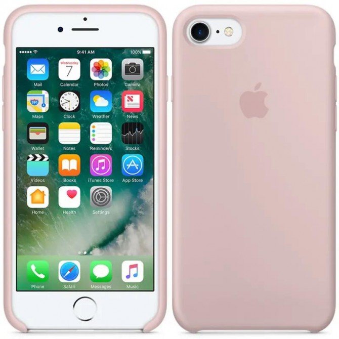 Чехол силиконовый для iPhone 7/8 Темно Бежевый
