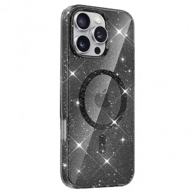 Чохол TPU Eclipse Sparkle (MagFit) для Apple iPhone 14 Pro Max (6.7") Чорний-1