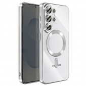 Силиконовый чехол SHINING with MagSafe для Samsung Galaxy S26 Ultra Silver