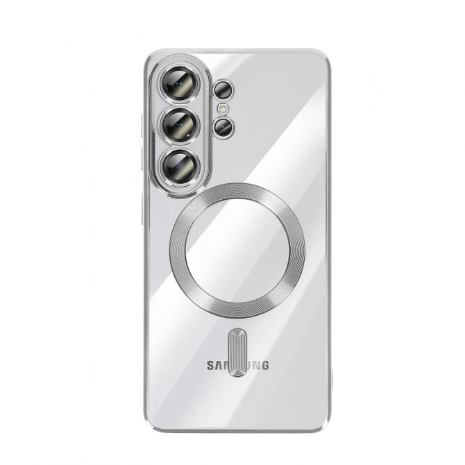 Силиконовый чехол SHINING with MagSafe для Samsung Galaxy S26 Ultra Silver-1