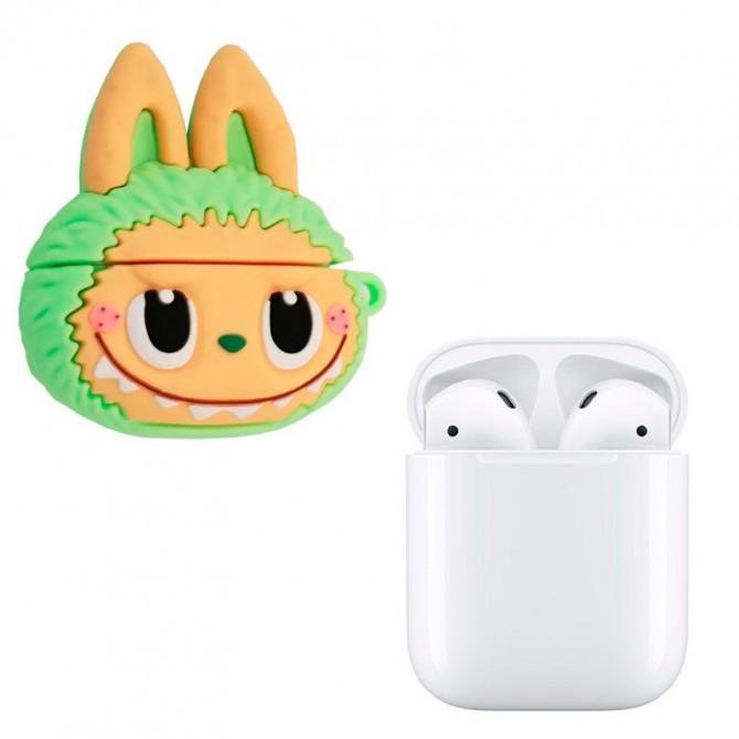 Чохол U-Like Silicone Protective для Airpods LABUBU Green-1