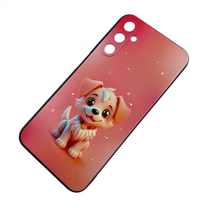 Силиконовая накладка OPrint black для Samsung Galaxy A24 4G Dog 1-2