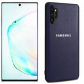 Шкiряна накладка Classic series для Samsung Galaxy Note 10 Plus Синiй