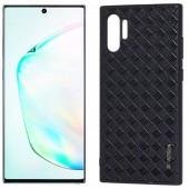 Шкiряна накладка VORSON Braided leather series для Samsung Galaxy Note 10 Plus Чорний