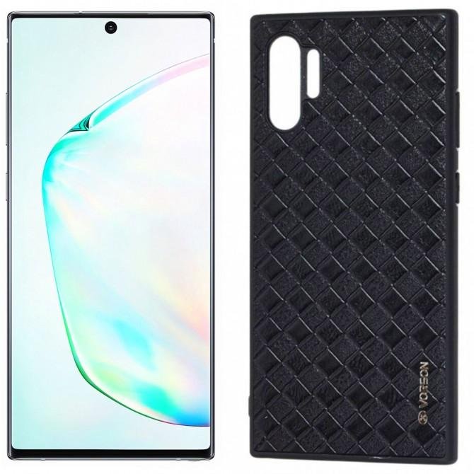 Шкiряна накладка VORSON Braided leather series для Samsung Galaxy Note 10 Plus Чорний