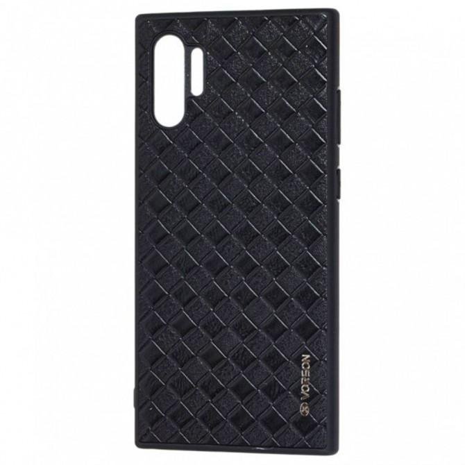 Шкiряна накладка VORSON Braided leather series для Samsung Galaxy Note 10 Plus Чорний-2