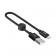 Кабель Hoco X21 Plus Silicone Lightning Black 0.25m