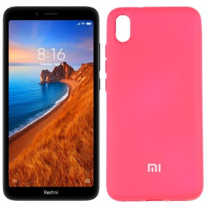 Чехол Soft Case для Xiaomi Redmi 7a Ярко Розовый FULL