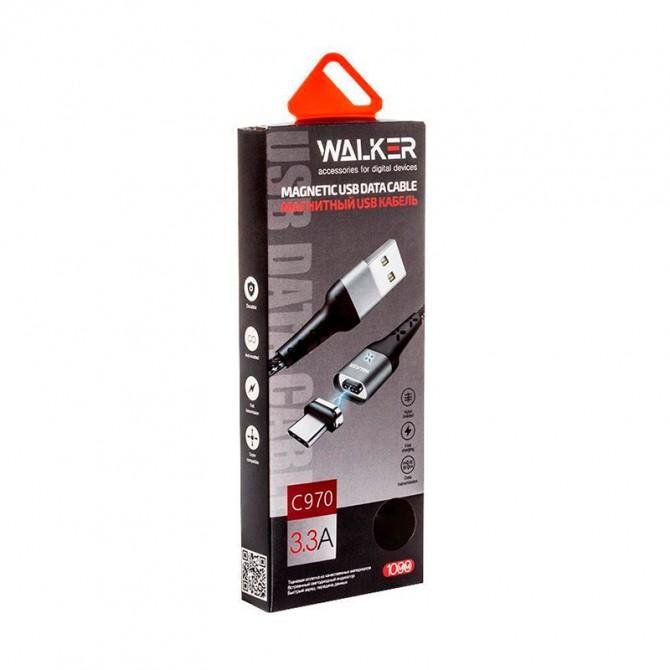 Кабель WALKER C970 Magnetic (Data&Charging) MicroUSB Black-1