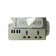 Сетевой удлинитель Portable 203 (2 розетки + 4 USB, 4A) White 1.8м