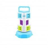 Сетевой удлинитель Tower 11 розеток + 2 USB Белый/Синий