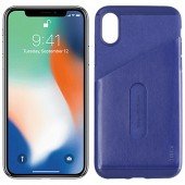 Чехол Baseus Card Pocket Series для iPhone X Dark Blue (KA15) Чехол Baseus Card Pocket Series для iPhone X Dark Blue (KA15)