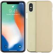 Чехол Baseus Half to Half Series для iPhone X Champagne Gold/Transparent Gold