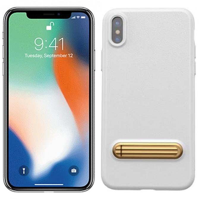 Чехол Baseus Happy Watching Supporting Series для iPhone X White (LS02)