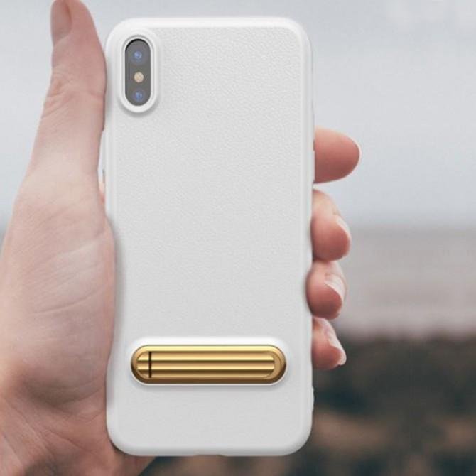 Чехол Baseus Happy Watching Supporting Series для iPhone X White (LS02)-3