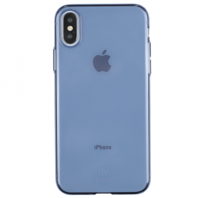 Чохол Baseus Simple Series Case для iPhone X (Clean TPU) Прозорий Синій (B03)-1