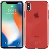 Чохол Baseus Simple Series Case для iPhone X (Clean TPU) Прозорий Червоний(B09) Чохол Baseus Simple Series Case для iPhone X (Clean TPU) Прозорий Червоний(B09)
