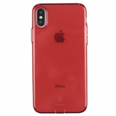 Чехол Baseus Simple Series Case для iPhone X (With Pluggy TPU) Transparent Красный (A09) Чехол Baseus Simple Series Case для iPhone X (With Pluggy TPU) Transparent Красный (A09)