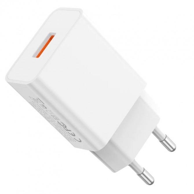 Мережевий зарядний пристрій XO L127 18W/1USB + Lightning cable White-2
