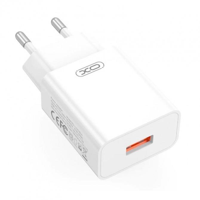 Мережевий зарядний пристрій XO L127 18W/1USB + Lightning cable White-3