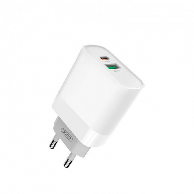 МЗУ XO L64 PD 18W/1 USB+1 USB-C + Type-C White