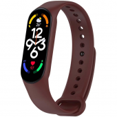 Ремінець для браслета Mi Band 5/6/7  (Silicon) Maroon