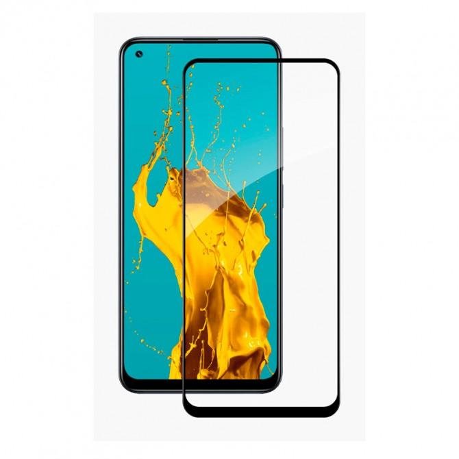 Защитное стекло для Realme 9 Pro Plus/Realme 10/Oppo Reno 8T Full Glue (0.25 мм, 2.5D, черное) ЛЮКС