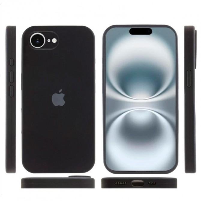 Чехол TPU Epik Black Full Camera для iPhone 16e (6.1") Черный-1