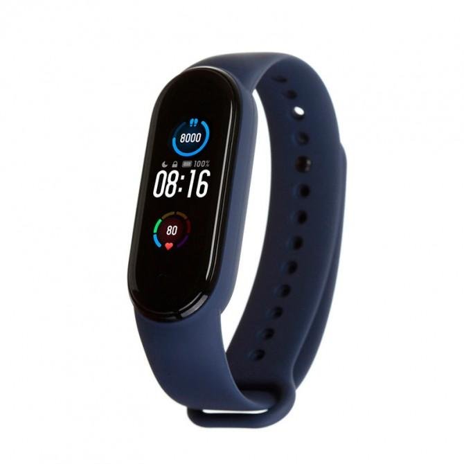 Ремінець для браслета Mi Band 5/6 (Silicon) Midnight Blue