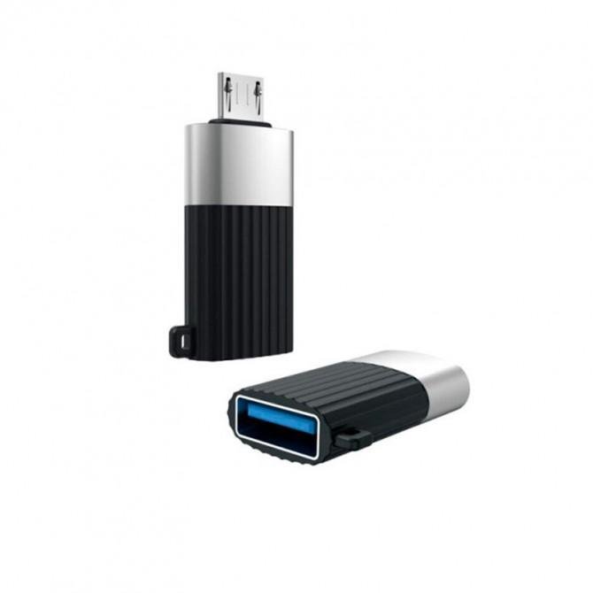 Переходник XO NB149G USB 2.0 to MicroUSB Black