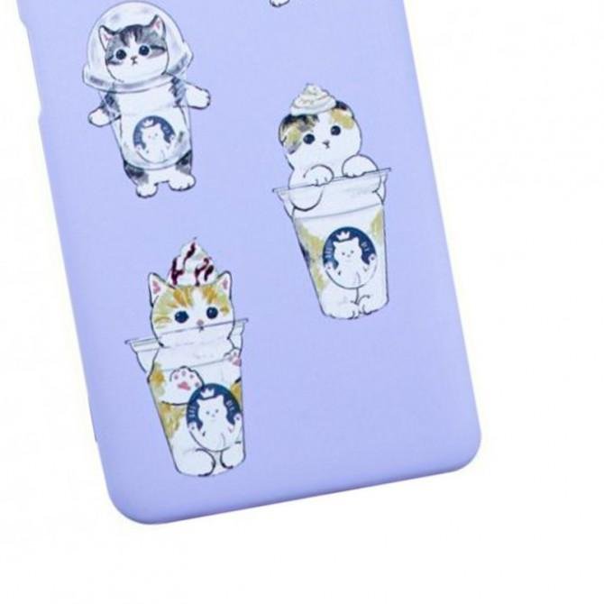 Чехол Funny Animals series для Xiaomi Poco X3 Violet Kitty-2