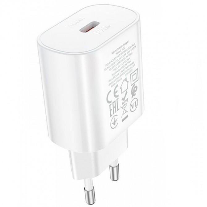 Сетевое зарядное устройство 1Type-C Hoco N22 Jetta (PD25W) White-2
