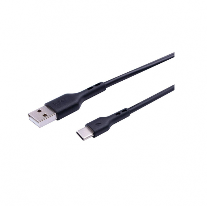 Кабкль Cable Hoco DU26 Long 8mm Plug Type-C 3A Black 1m