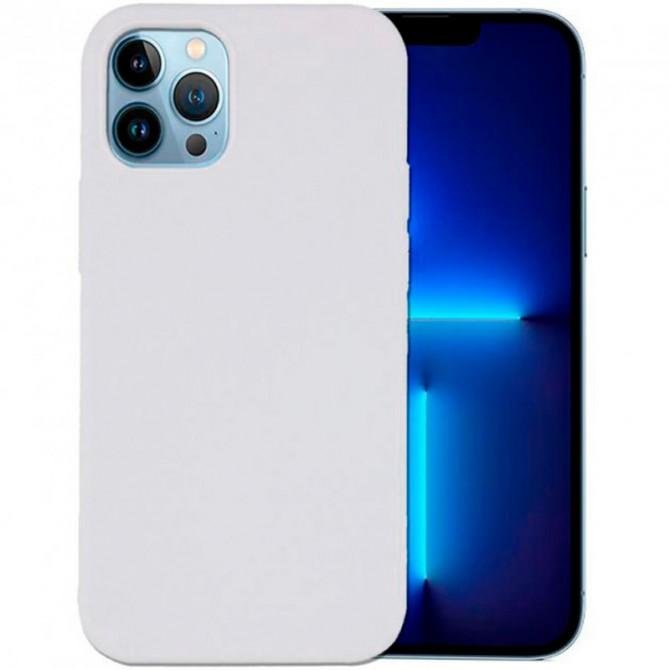 Оригинальный силиконовый чехол для iPhone 13 Pro Белый FULL (без лого)-1