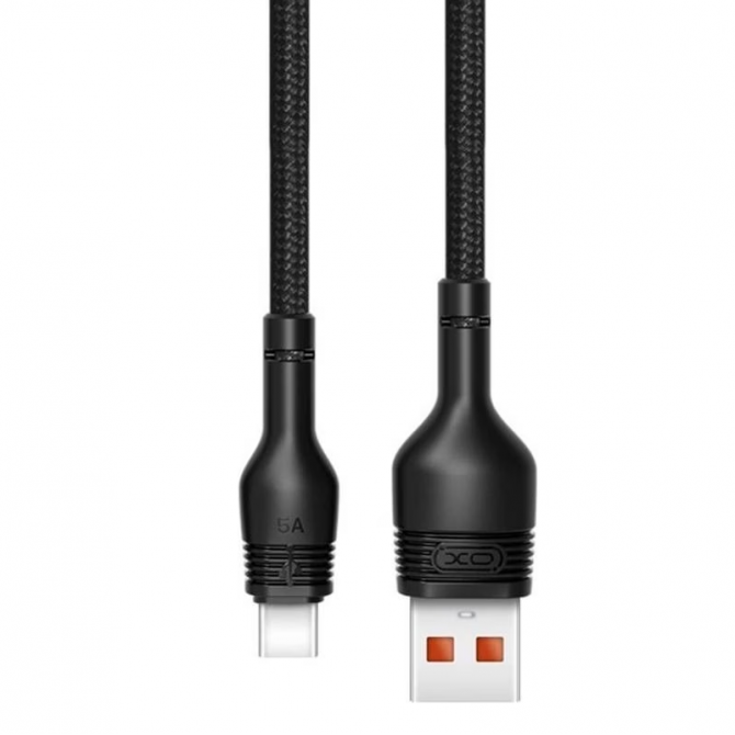 Кабель USB XO NB55 Braided Type-C 5A/1m Black-1